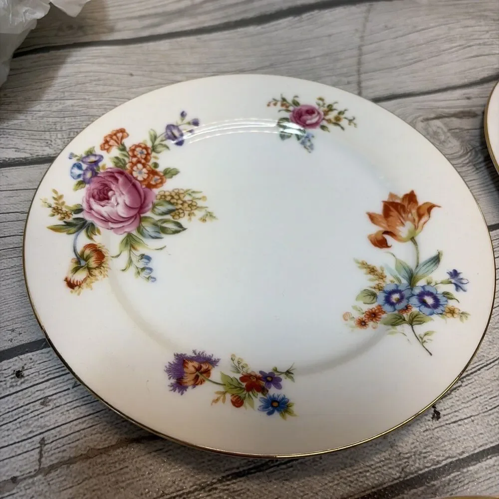 Occupied Japan KINGSLEY Nightingale Pattern - Narumi China 7 1/2” Plate Cottage